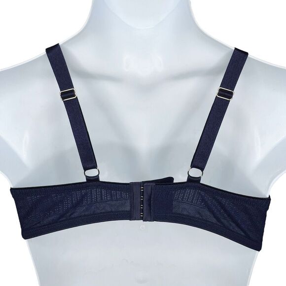 NWT ThirdLove Everyday Lace T-Shirt Bra sz 46B * Navy Blue Underwire Smooth Soft - Picture 3 of 5